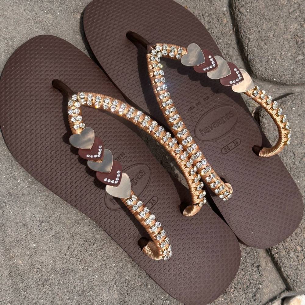 Hand Made Embellished Havaianas